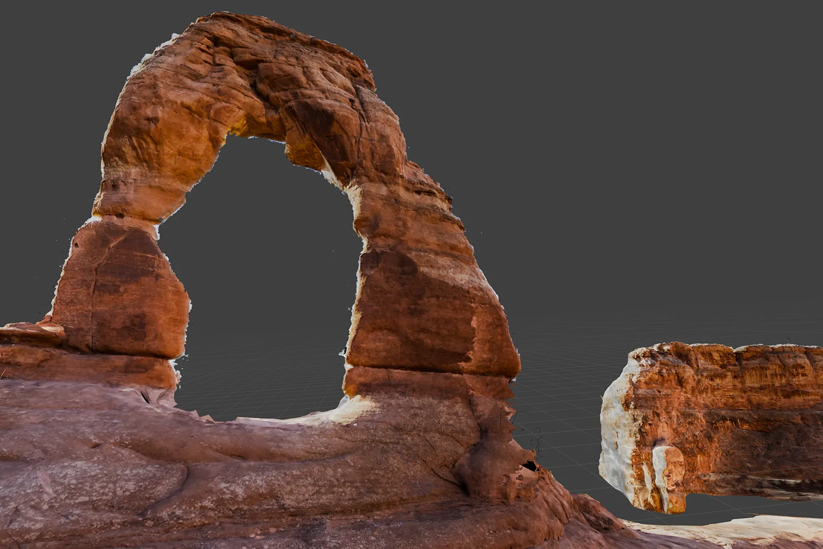 Final textured model of the Delicate Arch