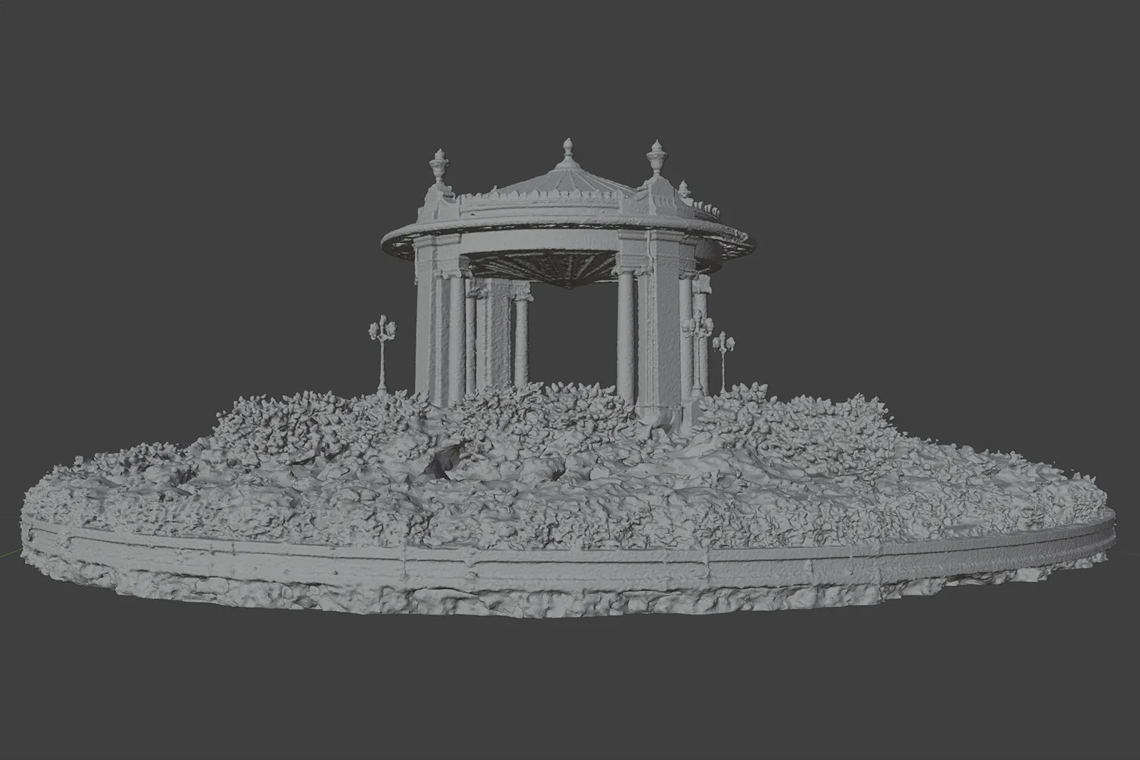 Cleaned 3D reconstruction of Rotunda in Blender
