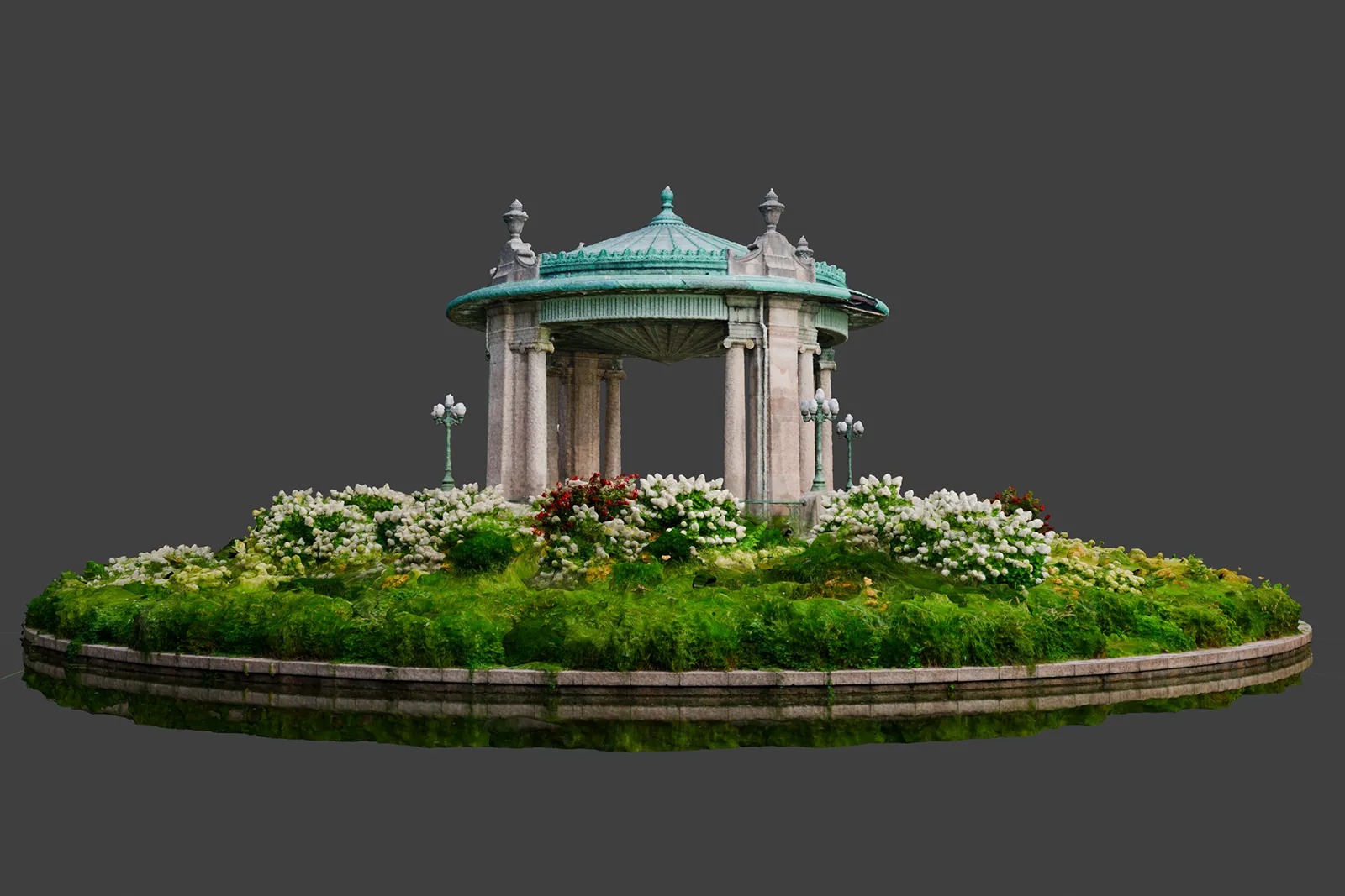 Textured 3D model of St. Louis Forest Park Rotunda